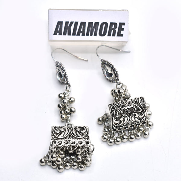 Boho Afghan Ethnic Drop Earrings For Women Pendient Gold Gyspy Silver Color Bell Ladies Indian Earring Jewelry egfradb2d-3