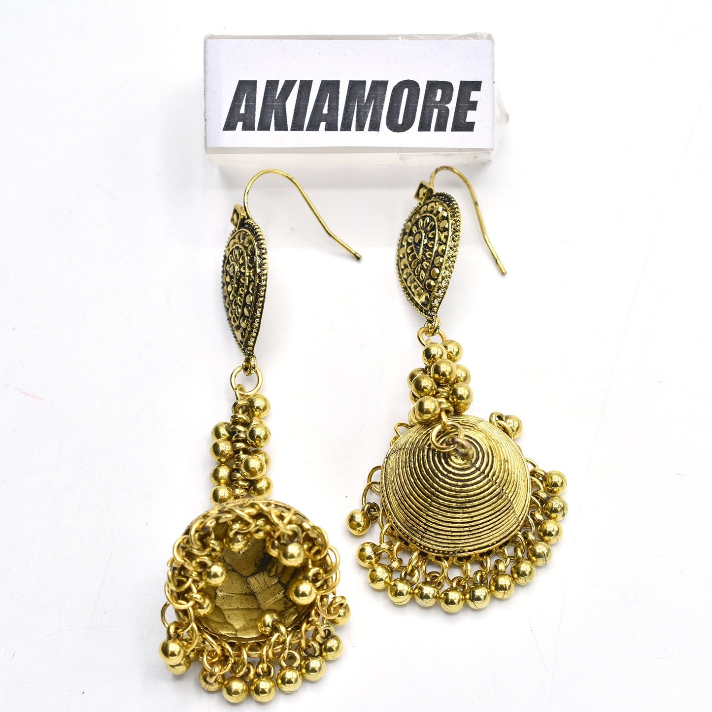 Indian Bollywood Jhumka Jhumki Drop Earrings Gypsy Fashion Jewelry Beads Tassel Bell Dangle Earrings Bridal Women Party egfrsrb2d-1