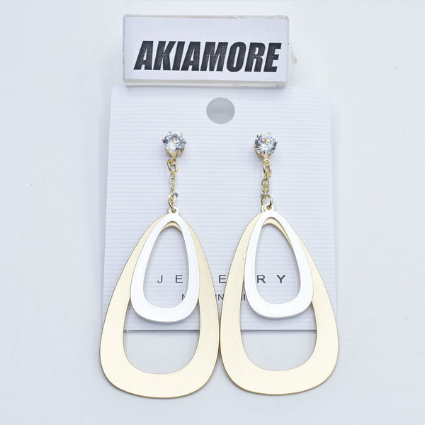 Fashion Jewelry Square Hoops Wooden Earrings Popular Gold  personality Style Drop Geometric Dangle Earrings For Woman egfrsdb2a-5