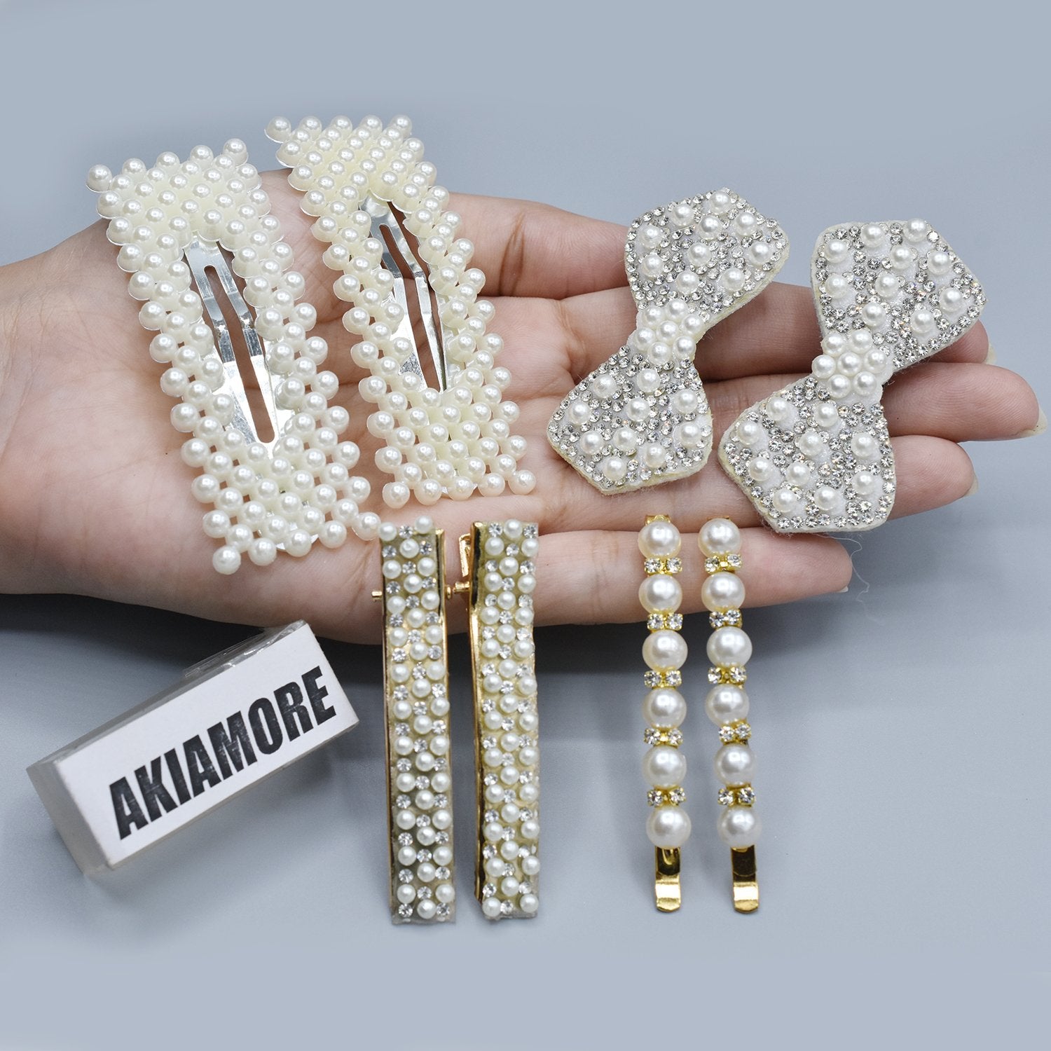 4 Pair Fashion Metal Pearl Hair Clips Decorations Women Hairpins Hair Barrettes Floral Girls Headwear Clamps Styling Accessories