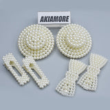 3 Pair Hair Clipe  Design Women Fashion Hair Barrettes Elegant Pearl Hair Clips Decorations Accessories