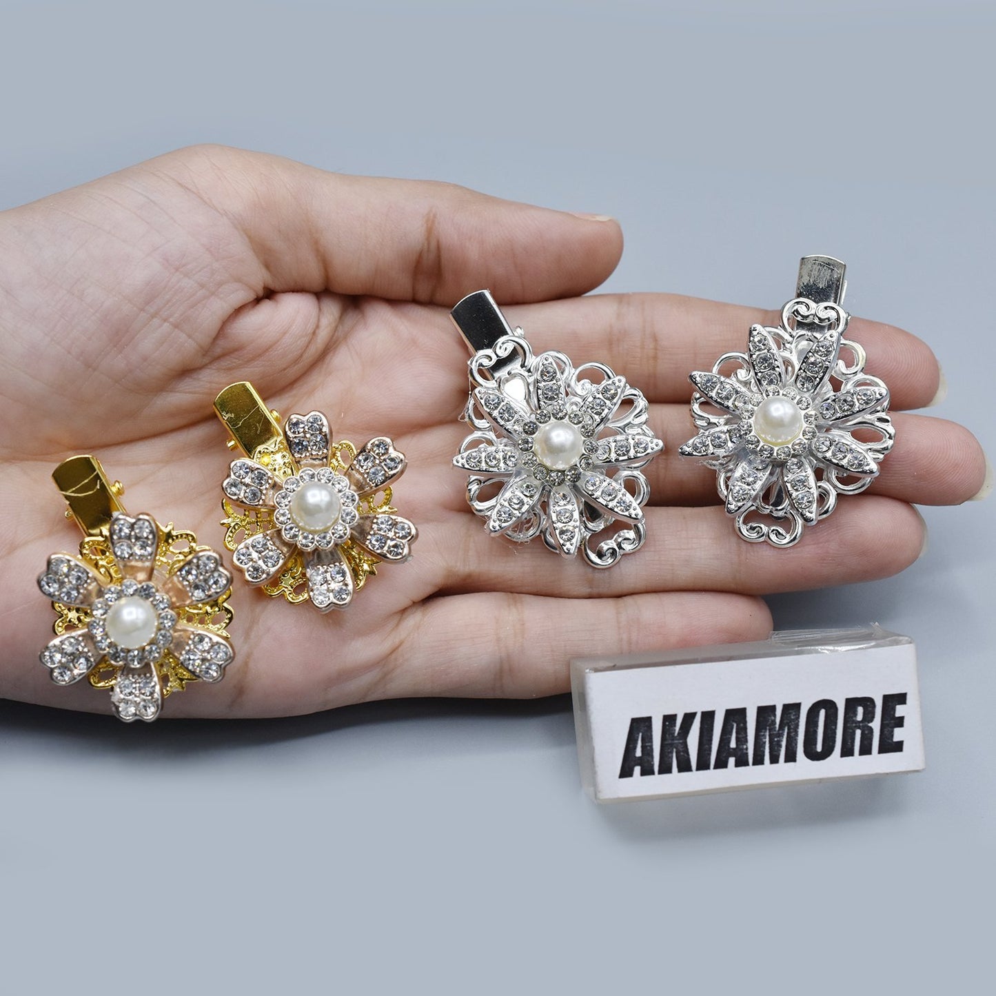 Pack OF 2 Set Shining Rhinestones Letter Barrettes  Hairpins Crystal  Hair Clips Styling Hair Accessories