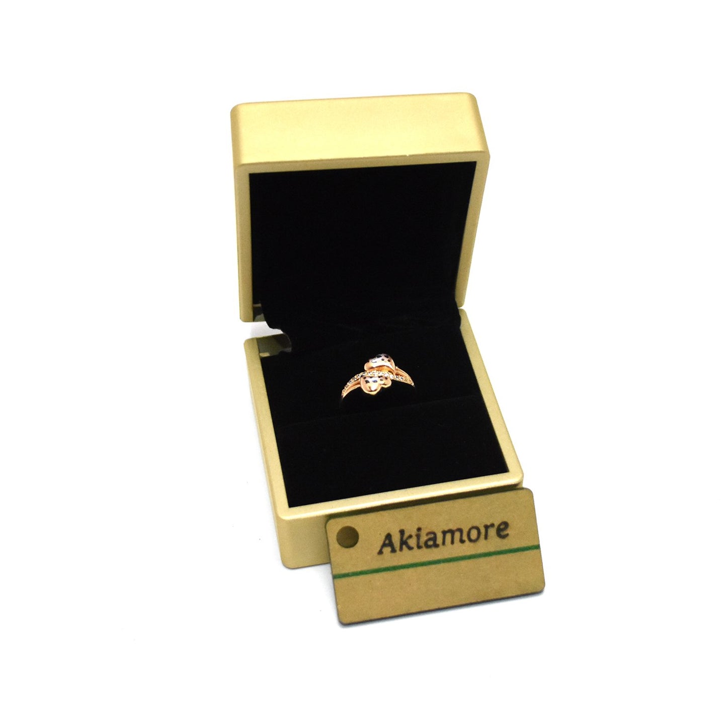 Gold Platted Heart Zarcon Ring  fgfrgdf3v-g