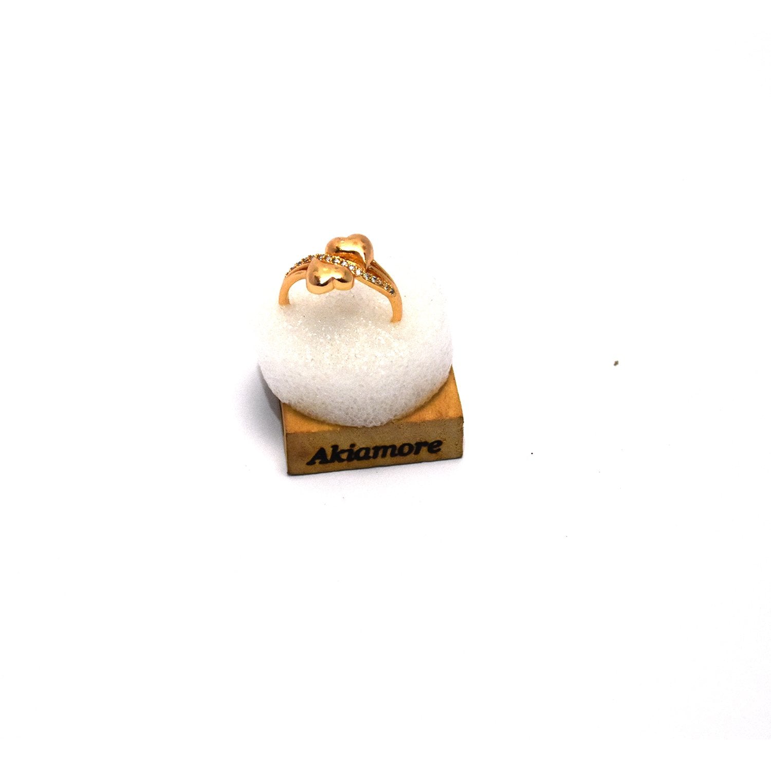 Gold Platted Heart Zarcon Ring  fgfrgdf3v-g