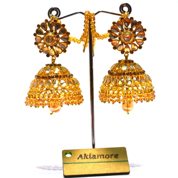 golden platted jhumki khundan egfrgdb3i-a