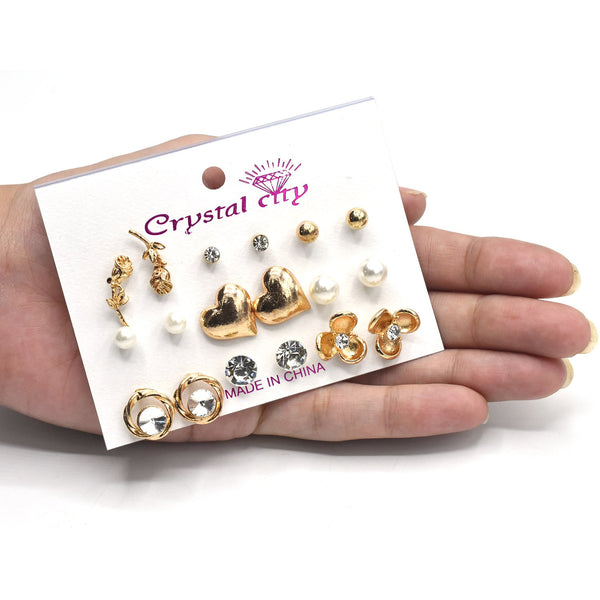 Trendy Classic Geometric Stud Earrings Bohemia Charm Multiple Pearl Earrings for Women Ear Jewelry Gift New 2020 Oorbellen egfrgrc1d-1