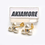 Non Piearcing Ear Pearl Stud Earrings For Women egfrpdb4a-8