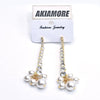 Silver Crystal Long Simulated Pearl Earrings for Women Wedding Earring Party Statement Jewellery egfrpdb4d-2