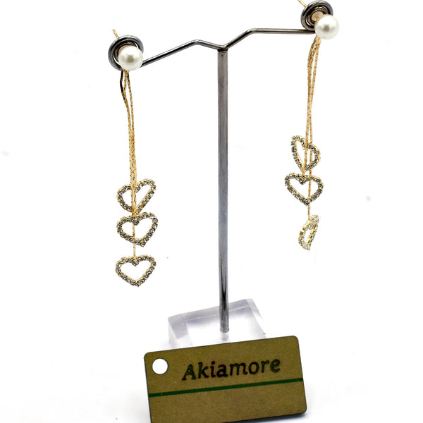 BEAUTIFUL HEART EARRINGS GOLDEN egfrpdb4d-3