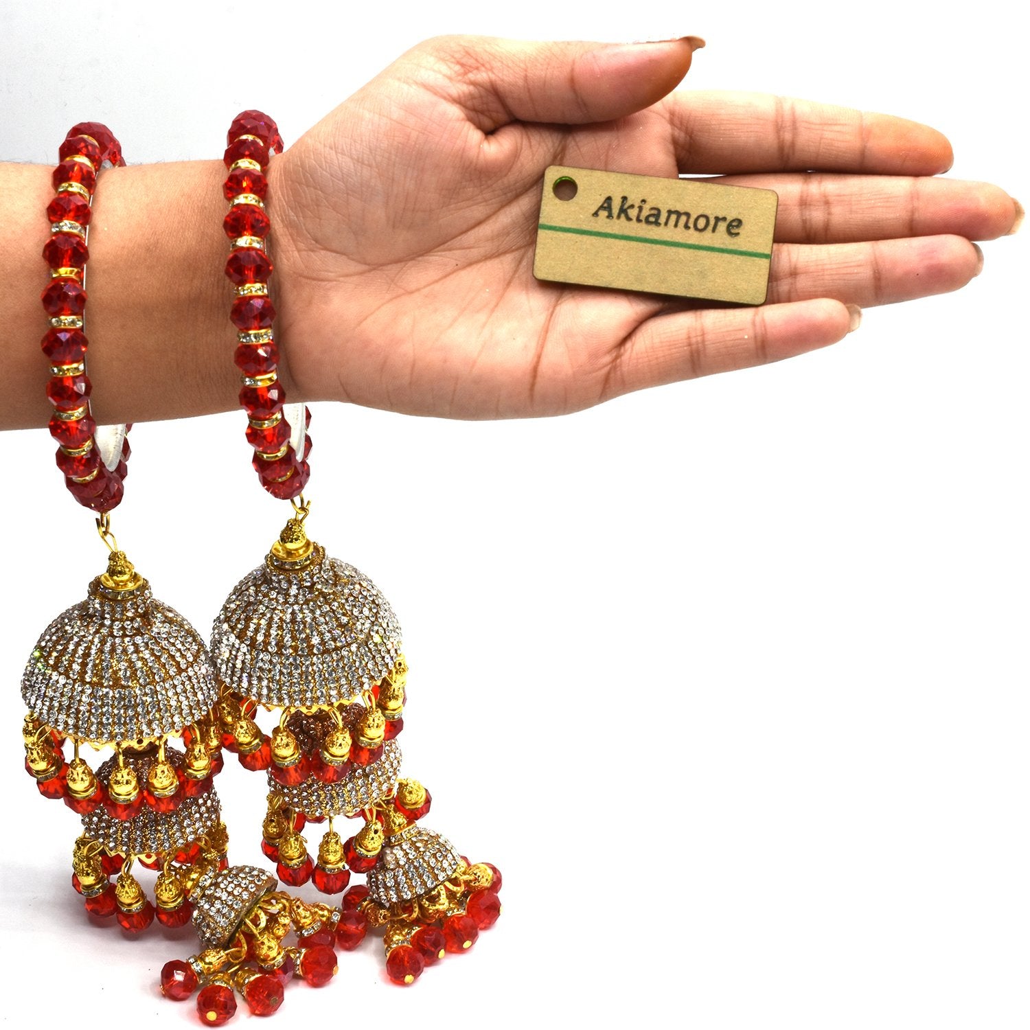 Bridal bangles with jhumar