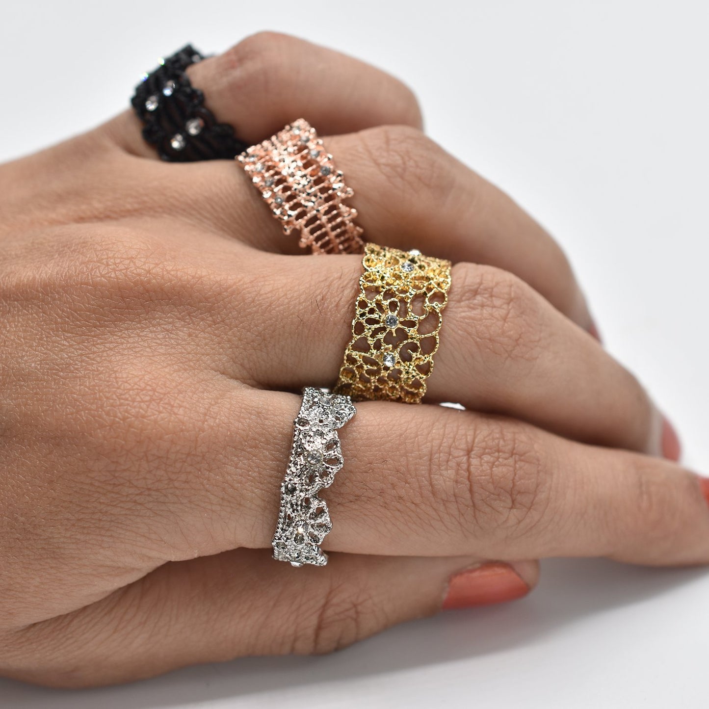pack of 5 beautiful rings for girls fgsmf1w-1