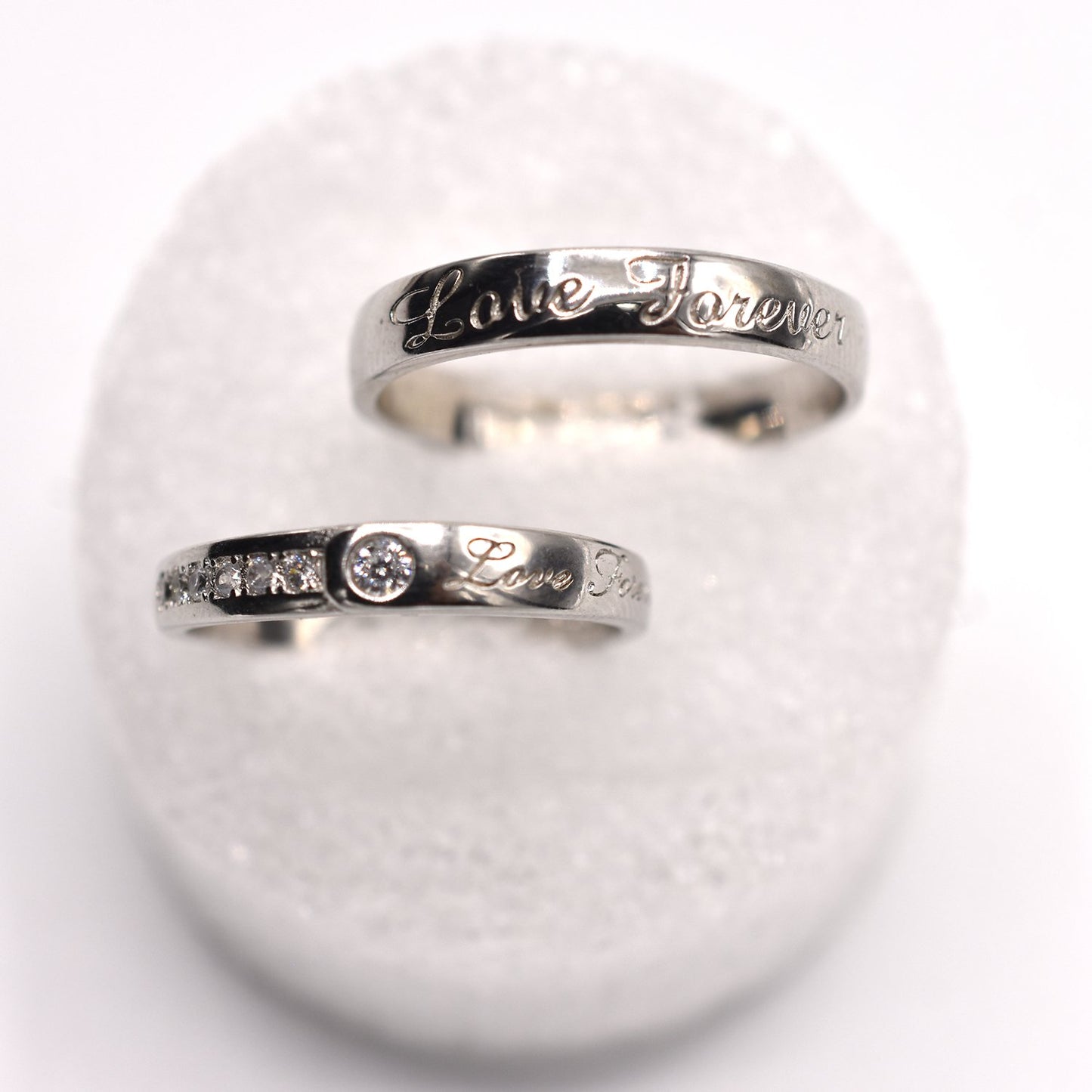 Crystal Proposal Promise Zircon Couple Rings for Girls and Boys