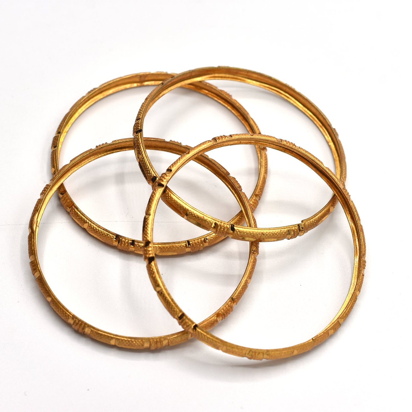 Pack of 4 - New Style Party Fashion Jewelry Indian Gold Plated Bangles for Women & Girls