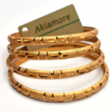Pack of 4 - New Style Party Fashion Jewelry Indian Gold Plated Bangles for Women & Girls