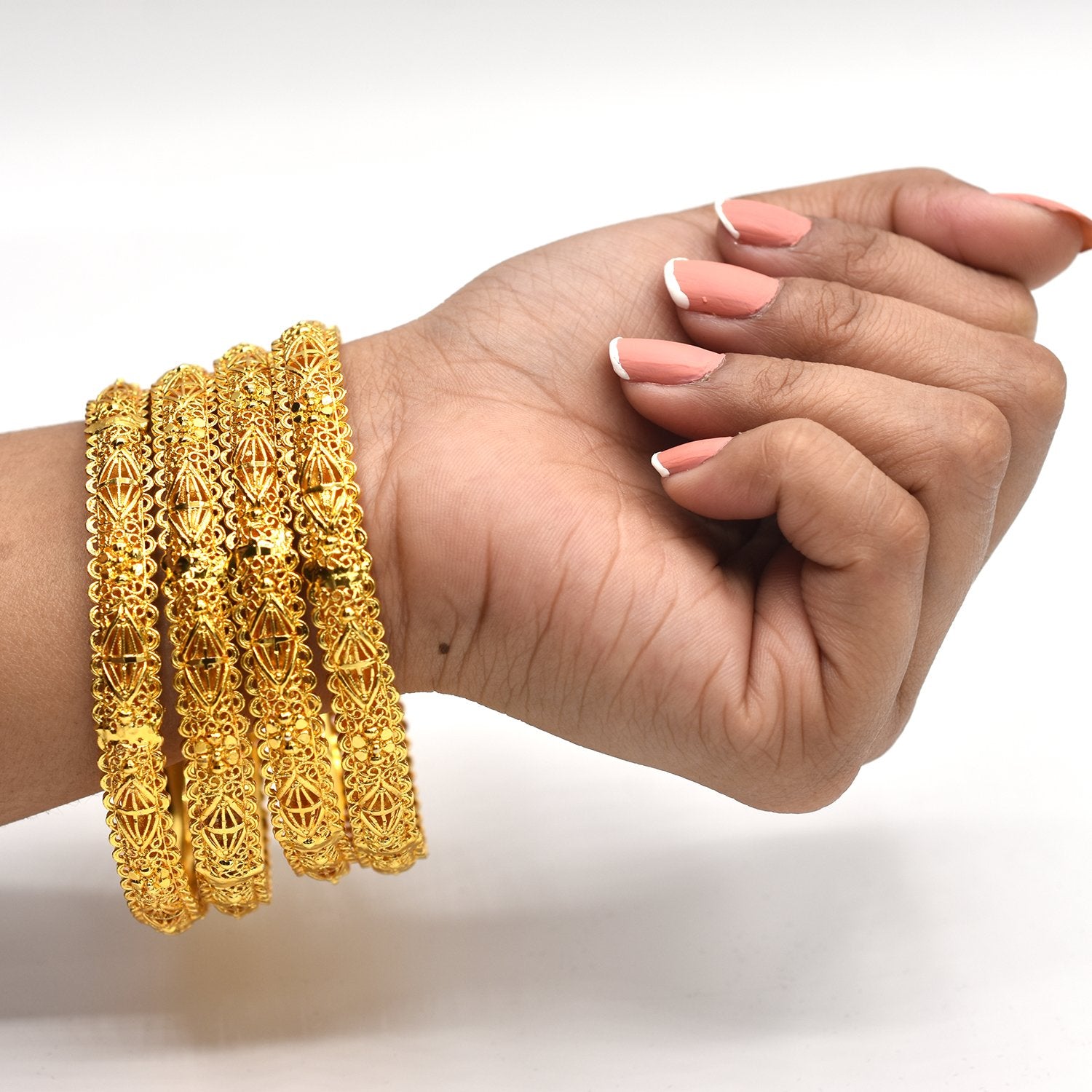 4 BEAUTIFUL INDIAN KARAY BANGLES FOR WOMEN