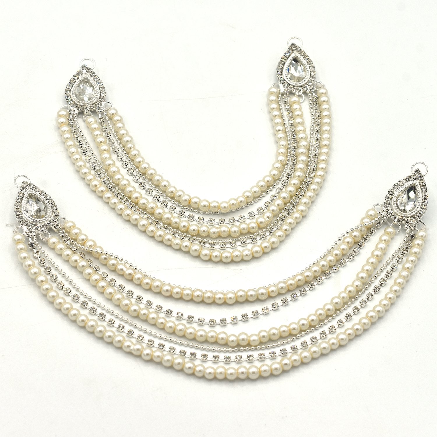 Gold Plated Sahara Jhoomar with Pearl, Stone & Carving Work egfrsrb9g-9