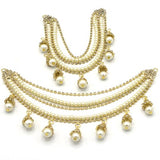 2021 Indian Jewelry Sahara Earring link Headdress Women Antique Gold Pearl Tassel Earrings With Long Sahara Chain egfrcrb9g-1