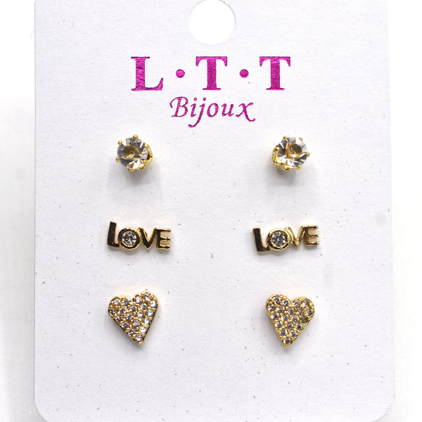 Three Set of Stud and Hoop Earrings girl and women jewellery egfrgdb5f-h