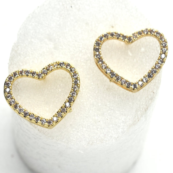 New Fashion Geometric heart shape earrings golden egfrgdb5g-4