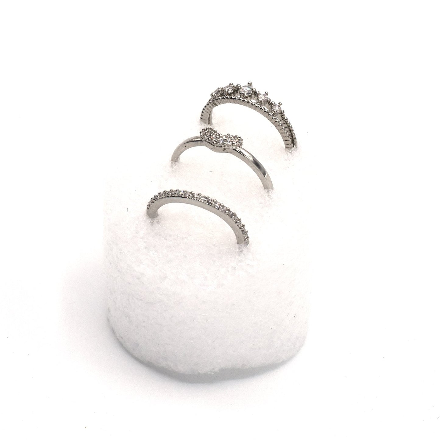 Silver Crystal Leaf Rings For Women Wedding Jewelry Adjustable Antique Finger Ring