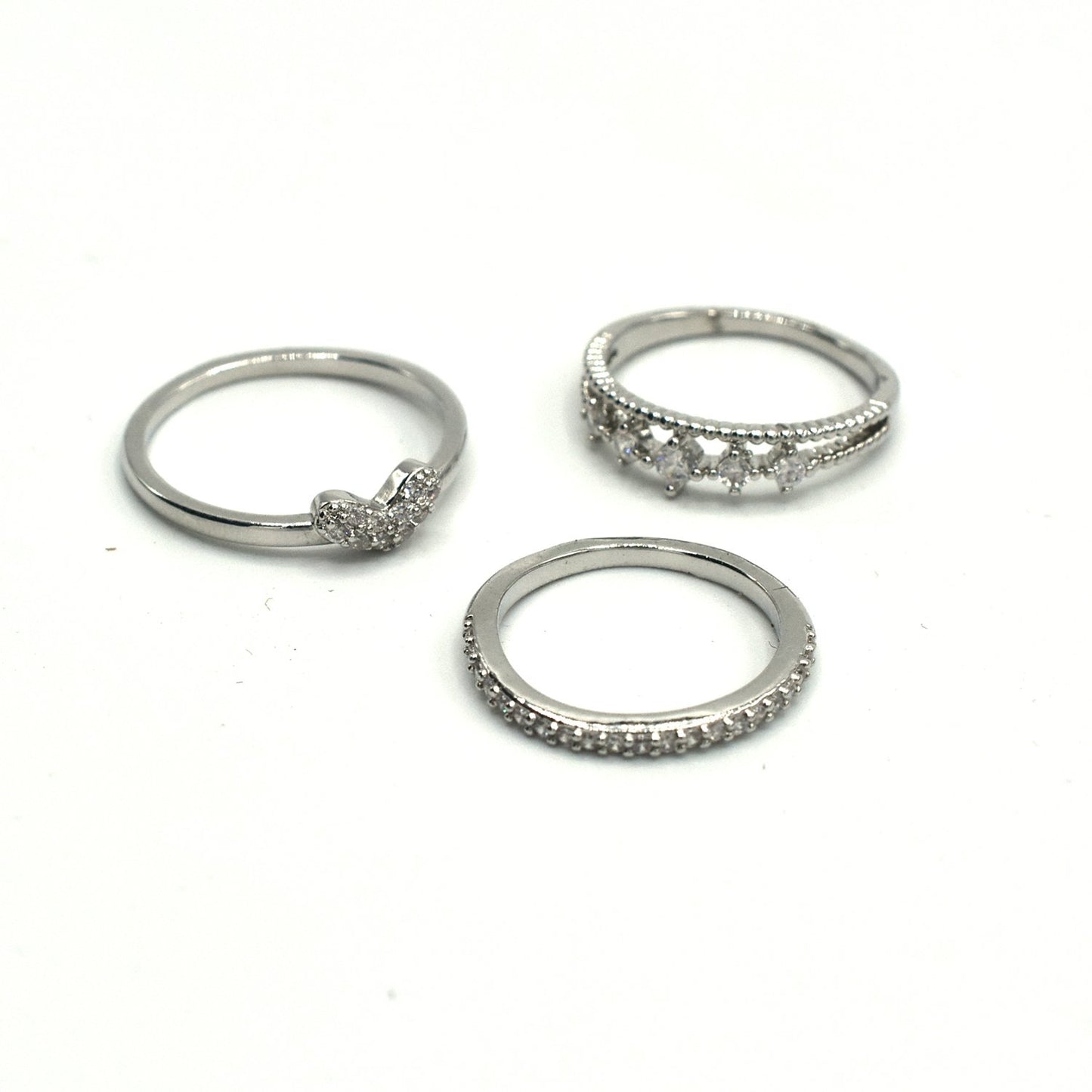 Silver Crystal Leaf Rings For Women Wedding Jewelry Adjustable Antique Finger Ring