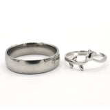 Fashion Simple  Silve colour Adjustable Rings For Men Women Couple Engagement Jewelry