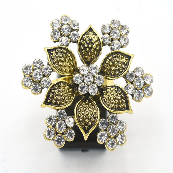 2020 Antique Gold colour Flower Finger Ring For Women Girl Original Brand Jewelry fgfrasf1v-6