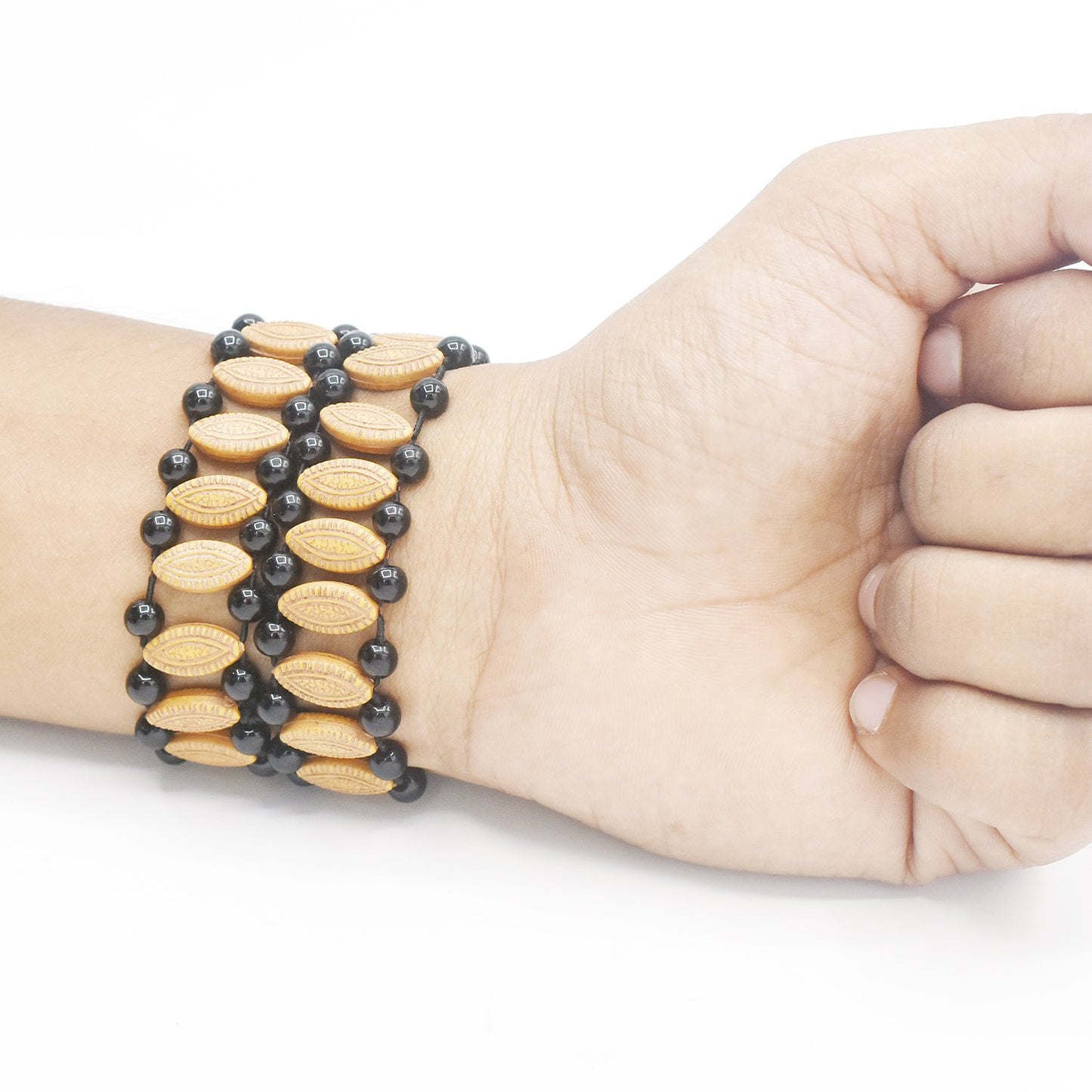 Couple  braclets Men and Women Accessories Brown and Black Beads Handmade 2 Piece Set Men and Women braclet btfrcka4h-2