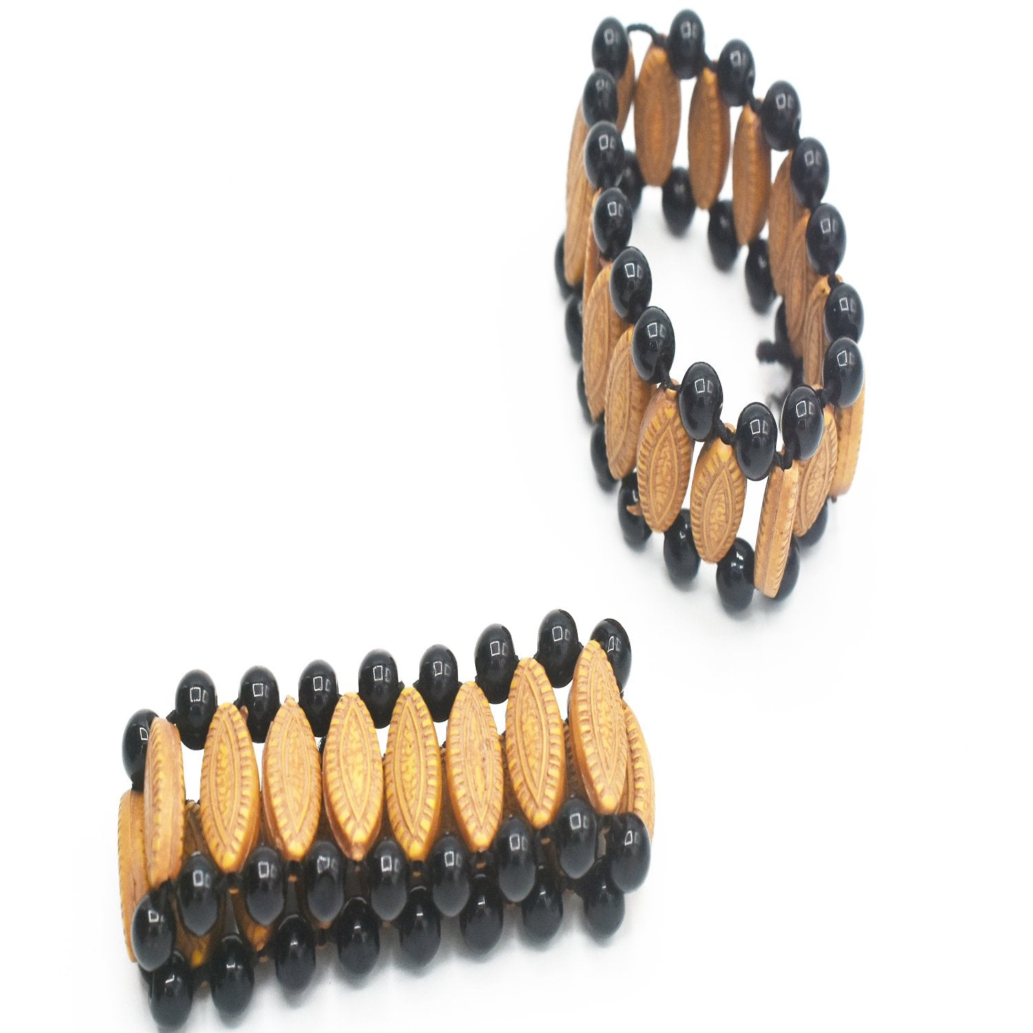 Couple  braclets Men and Women Accessories Brown and Black Beads Handmade 2 Piece Set Men and Women braclet btfrcka4h-2
