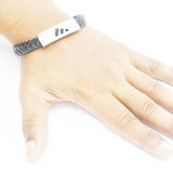 Fashion Leather Bangle & Bracelet customize Stainless Steel Bracelets For Women Men ID Bracelet Jewelry
