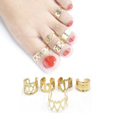 5PCS Hand and Foot Adjustable Toe Ring for Women Girl Fashion Simple Knuckle Stackable Open Band Hawaiian Beach Jewelry fgfrgdf2d-1