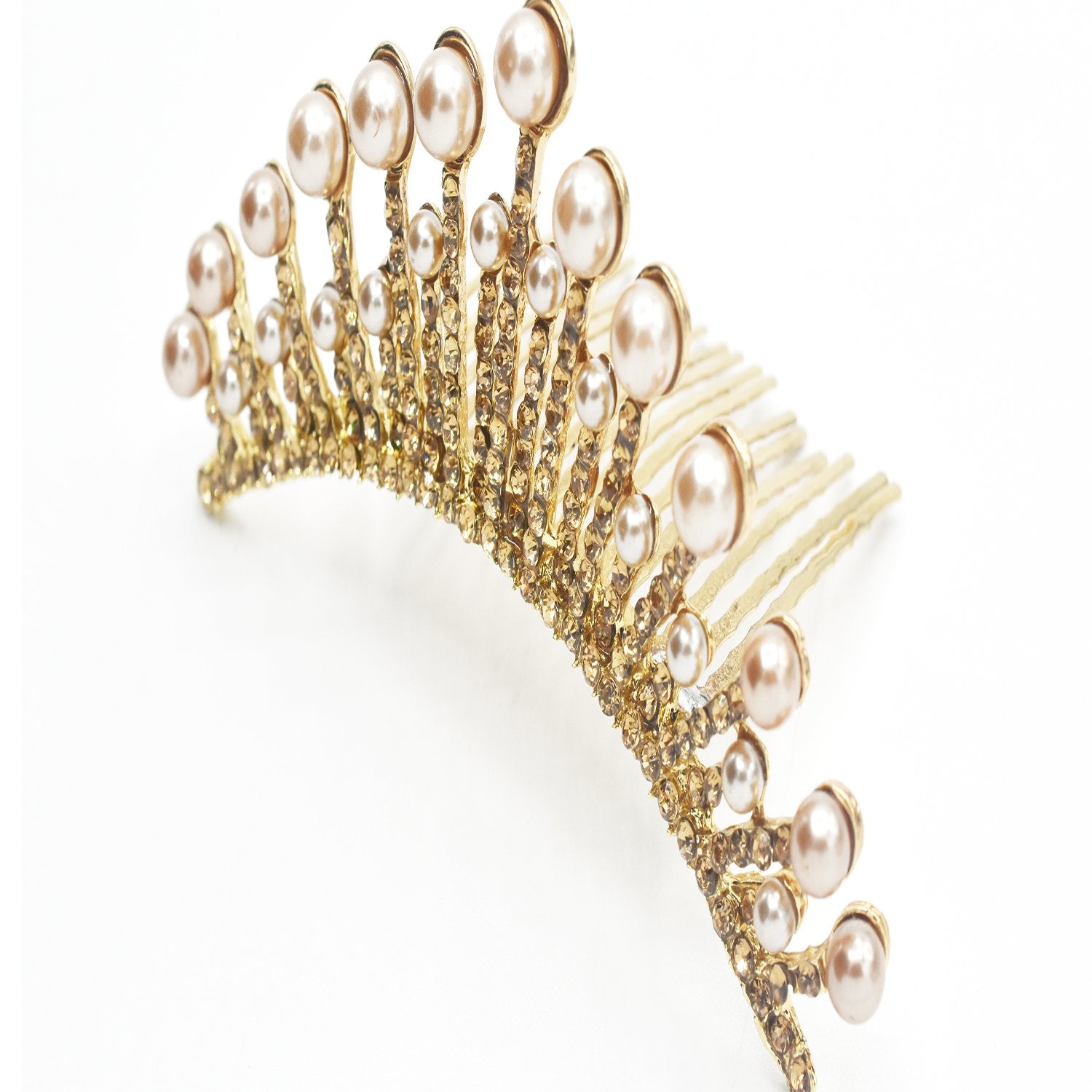 New Style Golden Crown Princess Party Pearl Rhinestone Tiaras Wedding Hair Accessories Bridal Headdress Head Jewelry Accessories cnfrcrd3e-1