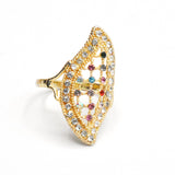 Finger Ring For Womens Gold  and multi Color Crystal Fashion Brand Jewelry fgfrmif1a-1