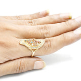 Finger Ring For Womens Gold  and multi Color Crystal Fashion Brand Jewelry fgfrmif1a-1