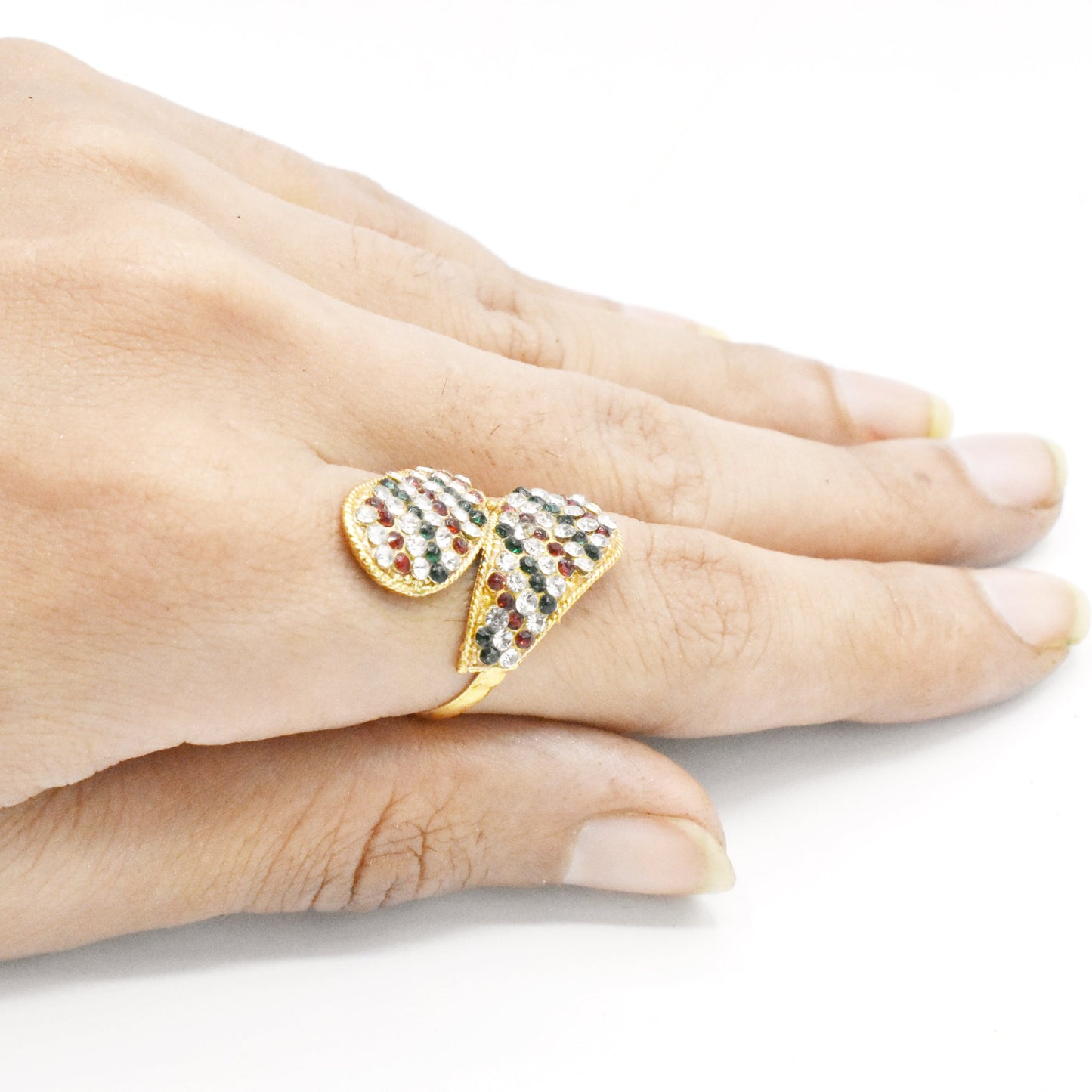 Multi-color Zircon Stone  Ring for Women  Gold Color Engagement / Party Jewelry fgfrmif1j-3