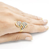 Multi-color Zircon Stone  Ring for Women  Gold Color Engagement / Party Jewelry fgfrmif1j-3