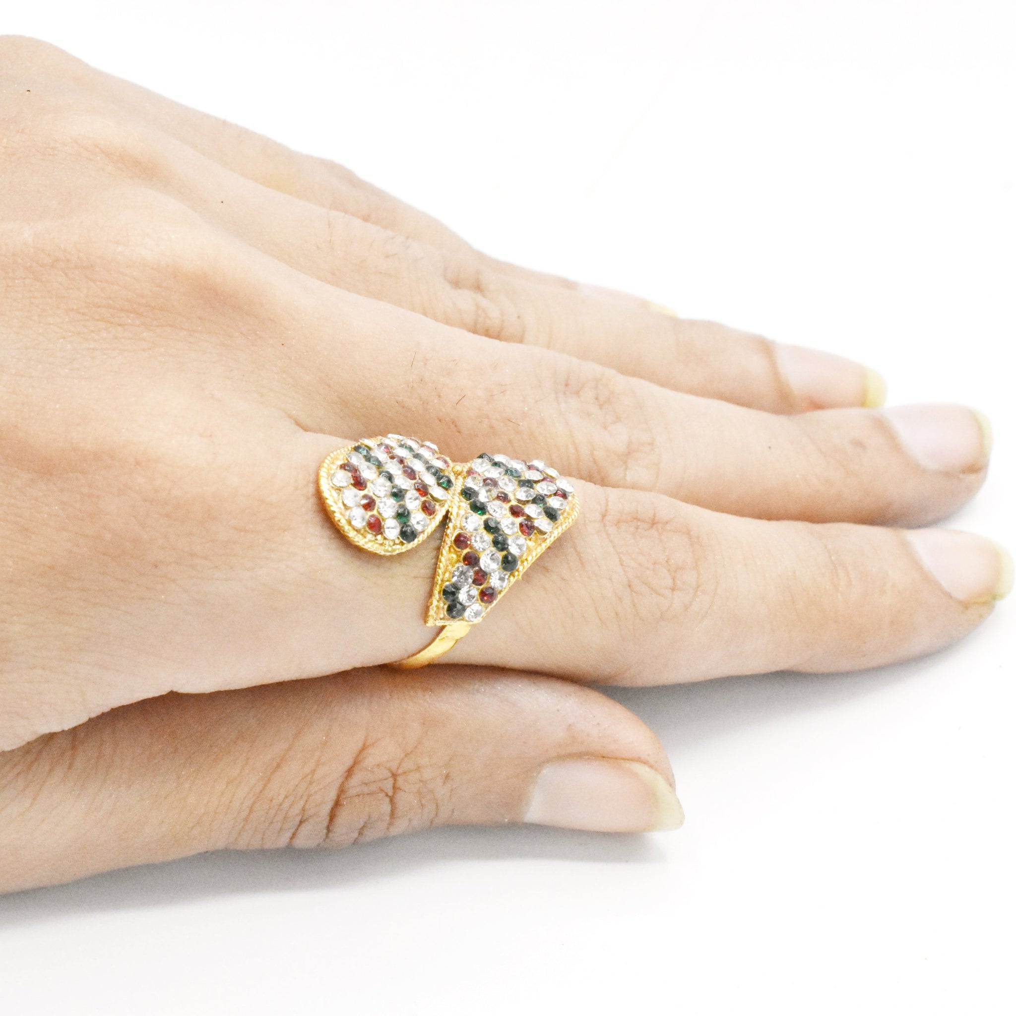 Multi-color Zircon Stone  Ring for Women  Gold Color Engagement / Party Jewelry fgfrmif1j-3
