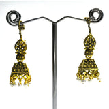 Women's Vintage Ethnic Indian Jhumka Earrings 2020 Gold Small  Carved Drop Dangle Earrings egfrpdb3b-4