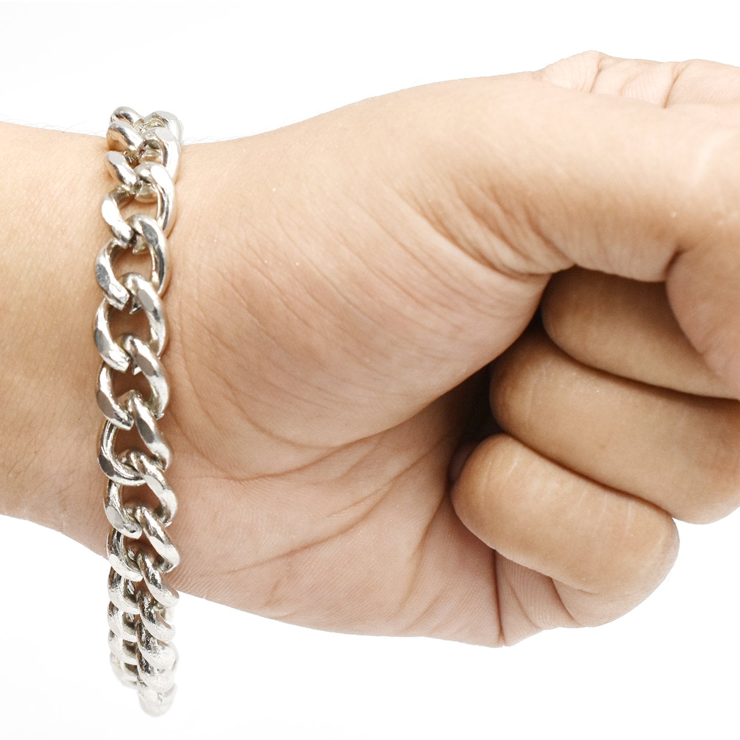 Men and Women Bracelet Chain Silver Color Stainless Steel Bracelets for Men Davieslee Fashion Jewelry btfrsra4i-1