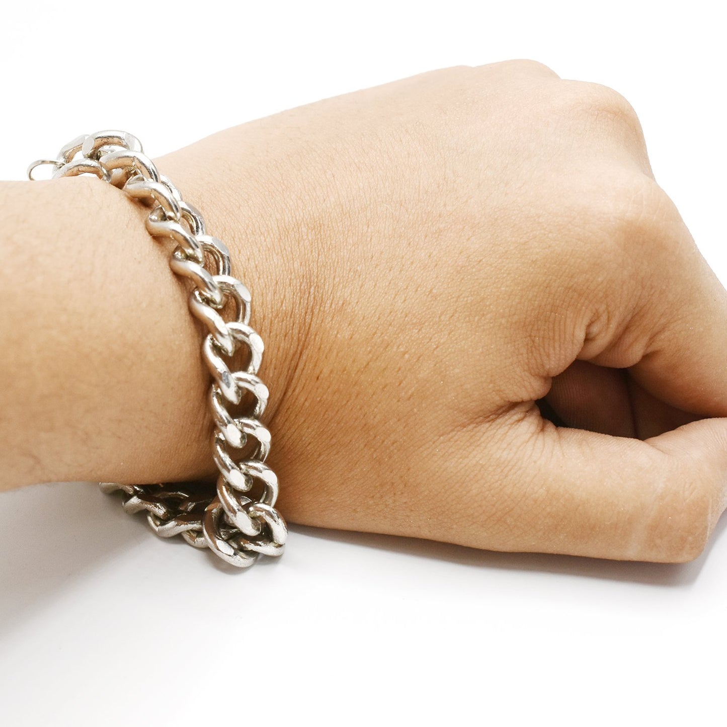 Men and Women Bracelet Chain Silver Color Stainless Steel Bracelets for Men Davieslee Fashion Jewelry btfrsra4i-1