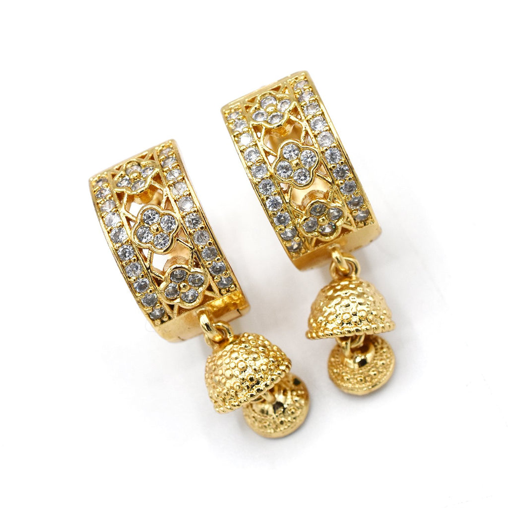 Indian Golden  Carved Drop Dangle Earrings For Women egfrpdb2h-c
