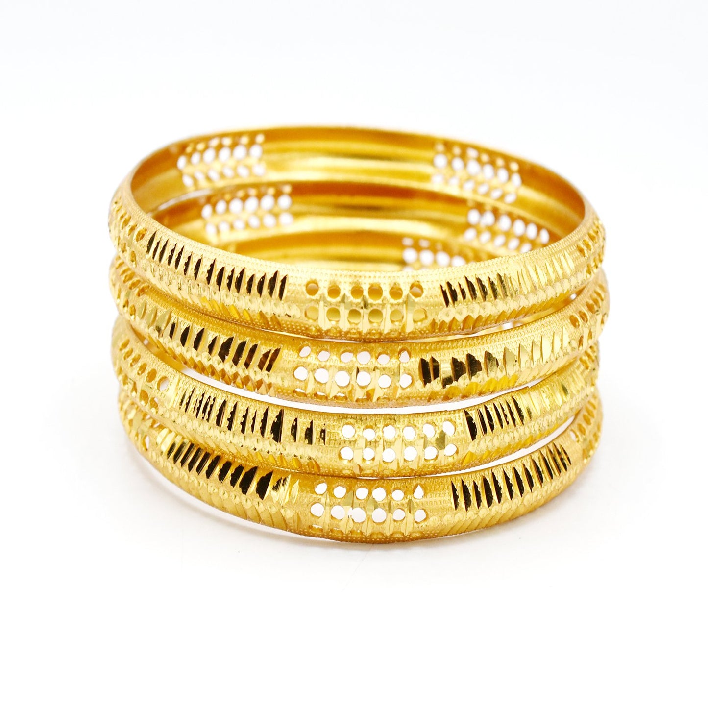 4pcs/lot Indian Bangles Gold color Bangle For Women Africa Jewelry Ethiopian Wedding Bride Jewelry Gift bl26gde1e-c