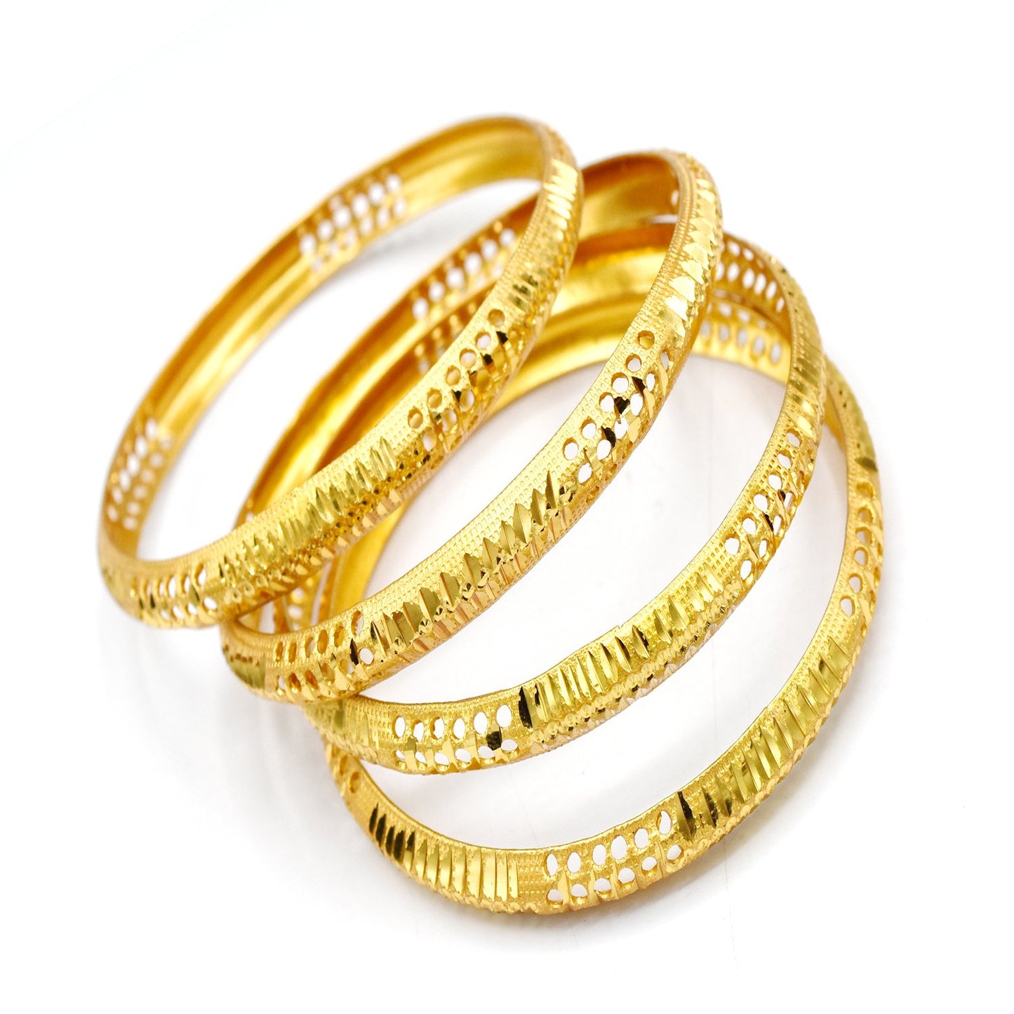 4pcs/lot Indian Bangles Gold color Bangle For Women Africa Jewelry Ethiopian Wedding Bride Jewelry Gift bl26gde1e-c