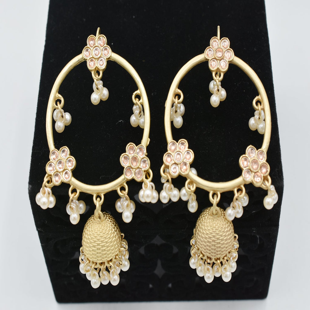 Fancy Golden Indian Ethnic Tassel Dangle Earrings For Women Big Round Gypsy Jhumka Jhumki Earring Statement Drop Earrings egfrpdb3k-1