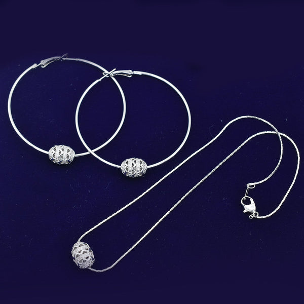 Golden and Silver Long Necklace Earring Set for Girls and Women Fashion jewellery jtfrgda7j-8