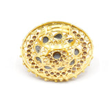 Gold Plated Latest Style Trendy Fashionable Bridal Zircon Indian Pakistani Ring For Women Girls For Casual And Party Wear And Gift