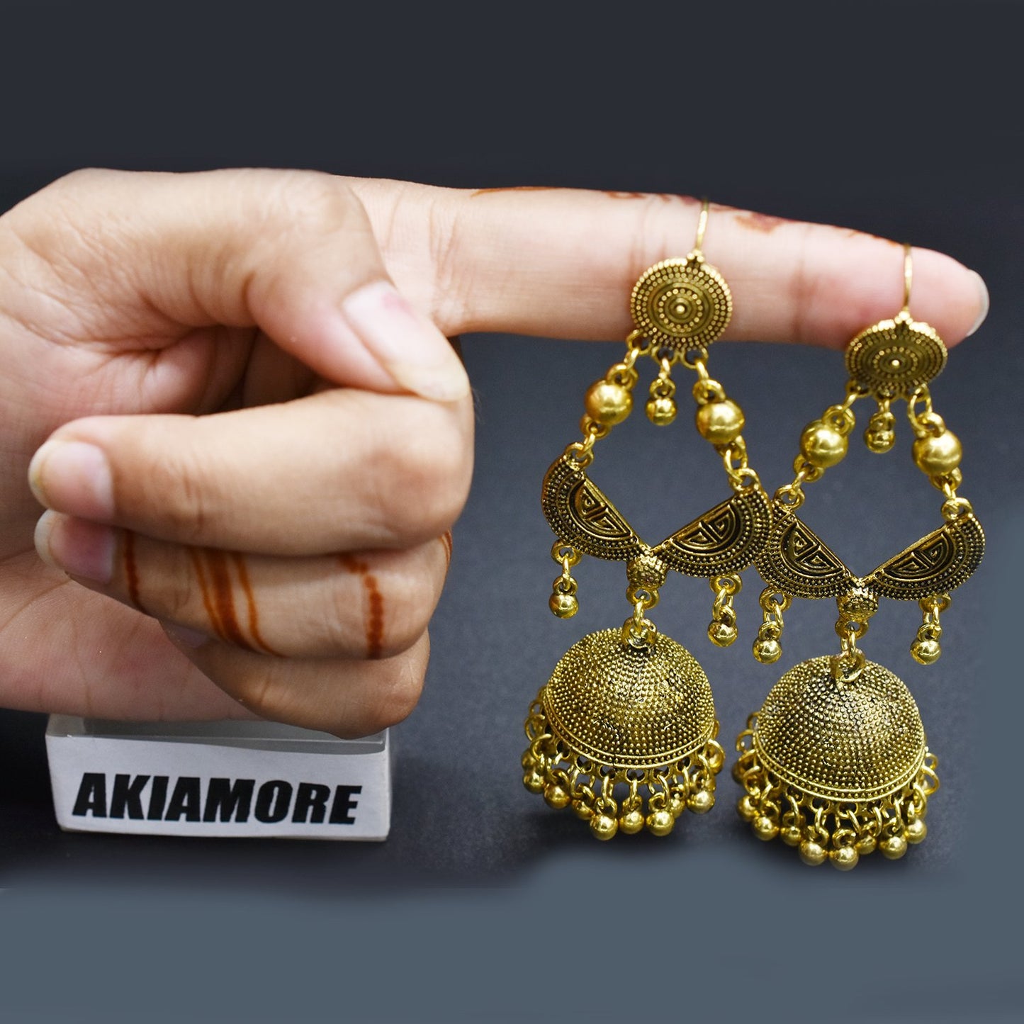 Indian Gold Jhumka Earrings for Women egfradb1g-2