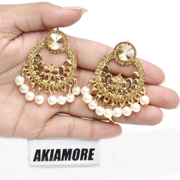 Luxury Indian Jhumki Earrings Simulated Pearls Ethnic Beads Statement Chandelier Earrings India Bride Jewellery Party egfrcrb1i-1