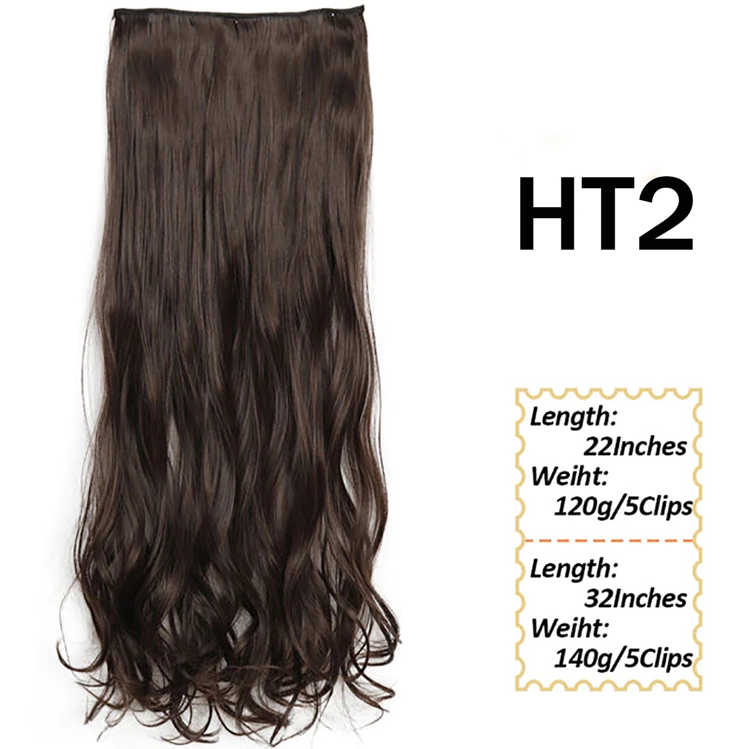Remei Extensión de cabello mperatura, doradosintético, 5 Clips en extensión Haistyle, fibert de alta te, marrón, negro