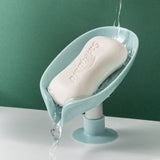 Leaf Shape Soap Box Drain Soap Holder Box Bathroom Shower Soap Holder sponge Storage Plate Tray Bathroom Supplies Bathroom Gadge  lshgyz2d-b